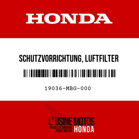 image de 19036-MBG-000 SCHUTZVORRICHTUNG, LUFTFILTER