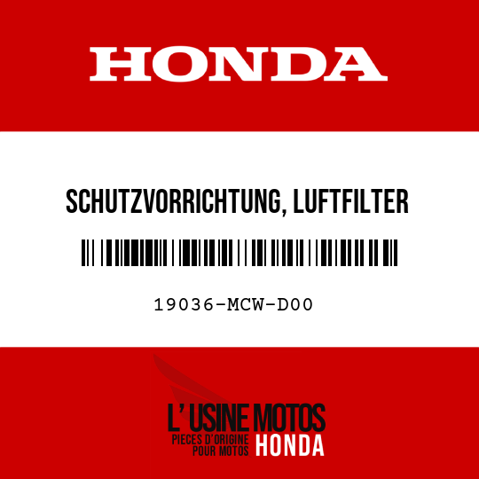 image de 19036-MCW-D00 SCHUTZVORRICHTUNG, LUFTFILTER