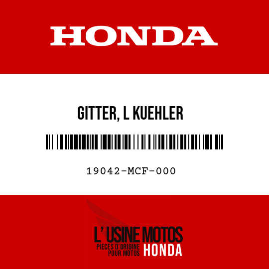 image de 19042-MCF-000 GITTER, L KUEHLER