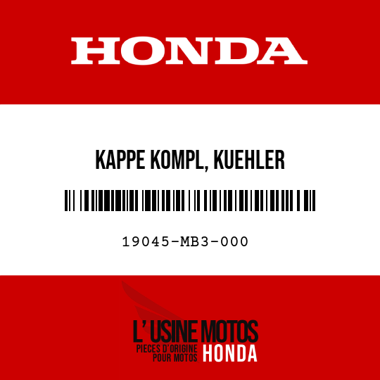 image de 19045-MB3-000 KAPPE KOMPL, KUEHLER