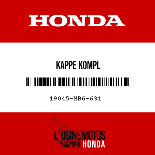 image de 19045-MB6-631 KAPPE KOMPL