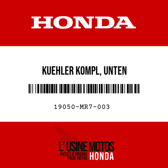 image de 19050-MR7-003 KUEHLER KOMPL, UNTEN