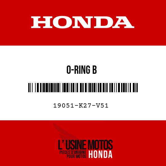 image de 19051-K27-V51 O-RING B