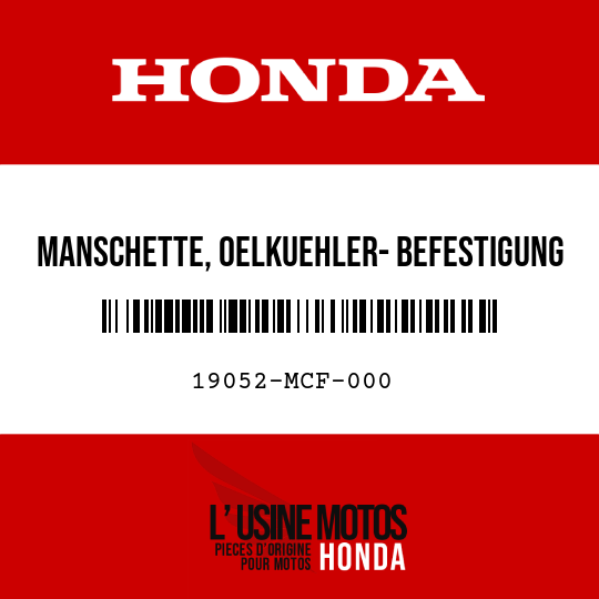 image de 19052-MCF-000 MANSCHETTE, OELKUEHLER- BEFESTIGUNG