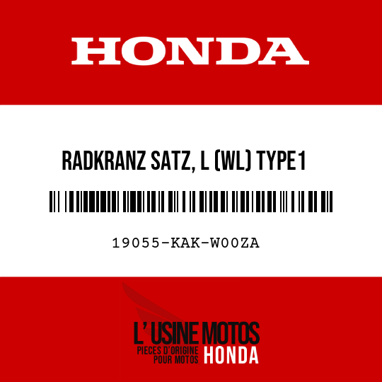 image de 19055-KAK-W00ZA RADKRANZ SATZ, L (WL) TYPE1