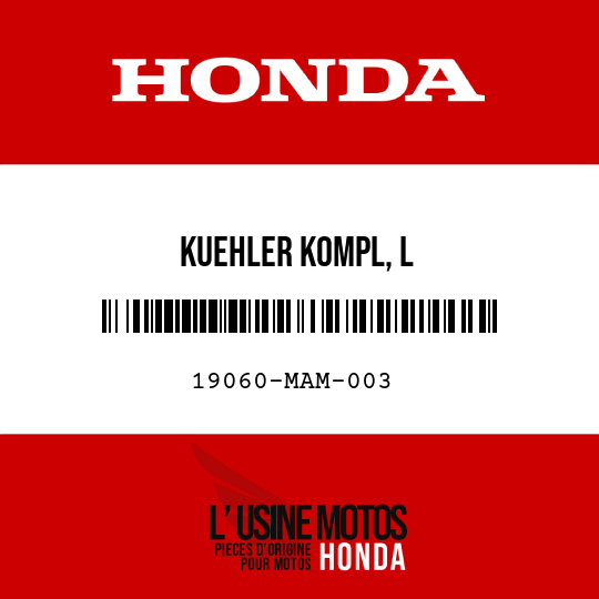 image de 19060-MAM-003 KUEHLER KOMPL, L