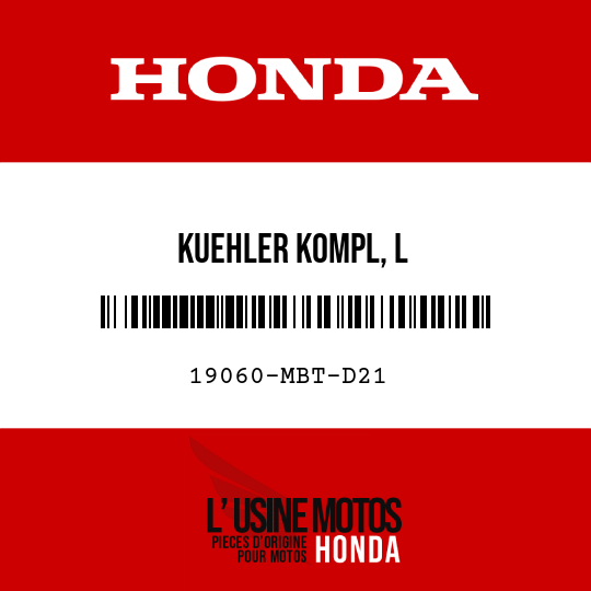 image de 19060-MBT-D21 KUEHLER KOMPL, L