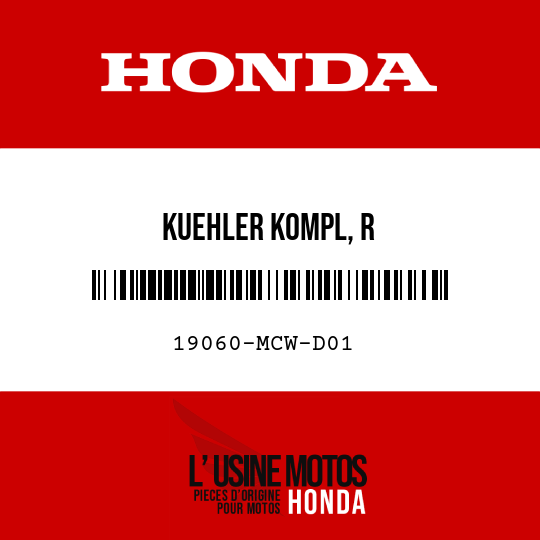 image de 19060-MCW-D01 KUEHLER KOMPL, R