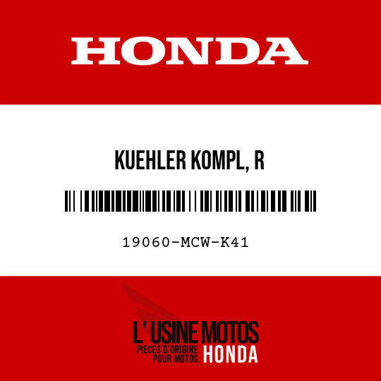 image de 19060-MCW-K41 KUEHLER KOMPL, R