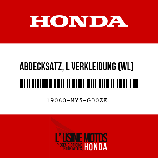 image de 19060-MY5-G00ZE ABDECKSATZ, L VERKLEIDUNG (WL) TYPE2     1  (TYPE2     1 )