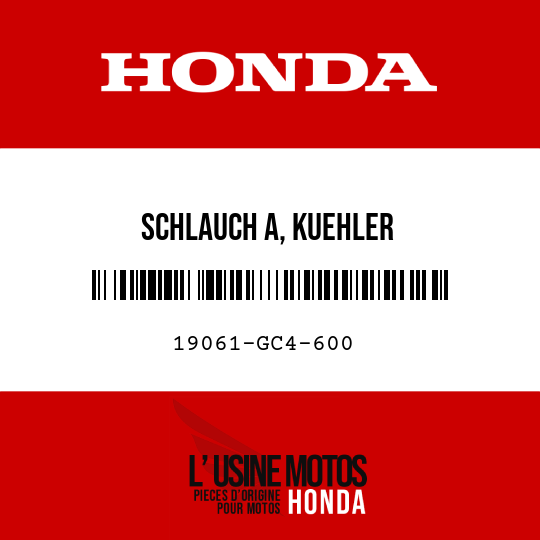 image de 19061-GC4-600 SCHLAUCH A, KUEHLER