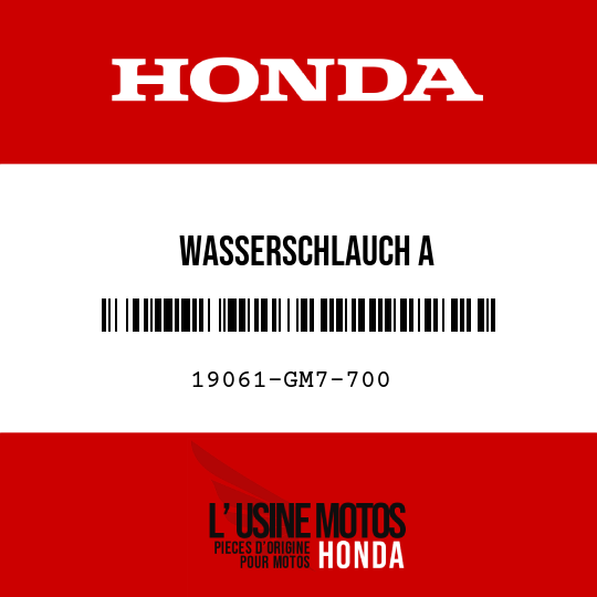 image de 19061-GM7-700 WASSERSCHLAUCH A