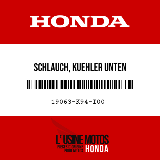 image de 19063-K94-T00 SCHLAUCH, KUEHLER UNTEN