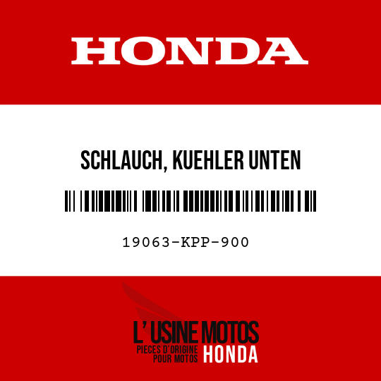 image de 19063-KPP-900 SCHLAUCH, KUEHLER UNTEN