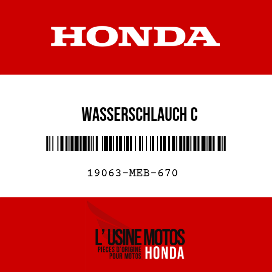 image de 19063-MEB-670 WASSERSCHLAUCH C