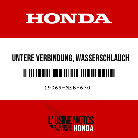 image de 19069-MEB-670 UNTERE VERBINDUNG, WASSERSCHLAUCH