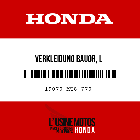 image de 19070-MT8-770 VERKLEIDUNG BAUGR, L