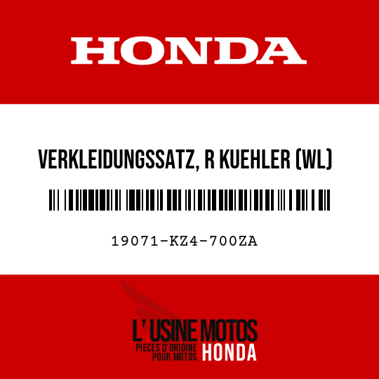 image de 19071-KZ4-700ZA VERKLEIDUNGSSATZ, R KUEHLER (WL) R119 