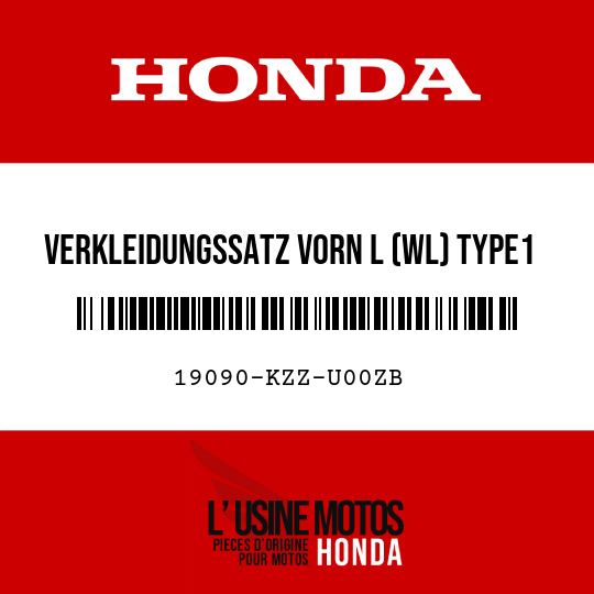 image de 19090-KZZ-U00ZB VERKLEIDUNGSSATZ VORN L (WL) TYPE1