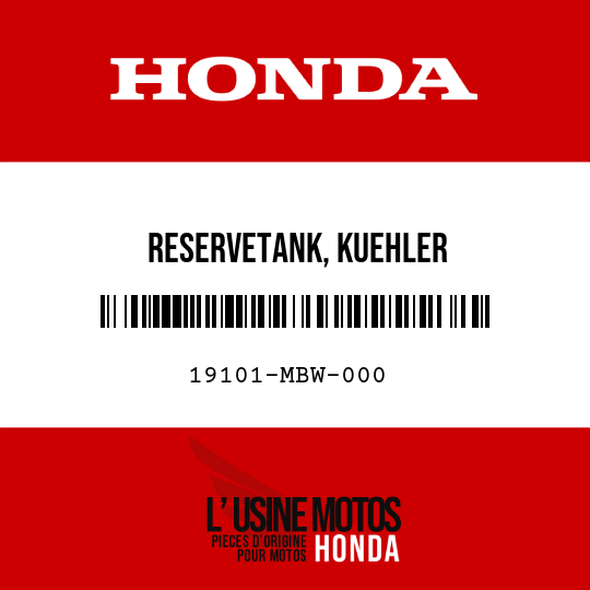 image de 19101-MBW-000 RESERVETANK, KUEHLER