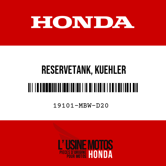 image de 19101-MBW-D20 RESERVETANK, KUEHLER