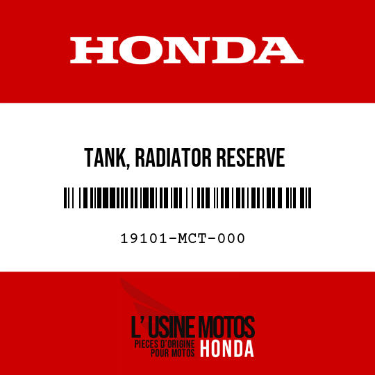 image de 19101-MCT-000 TANK, RADIATOR RESERVE