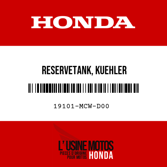 image de 19101-MCW-D00 RESERVETANK, KUEHLER
