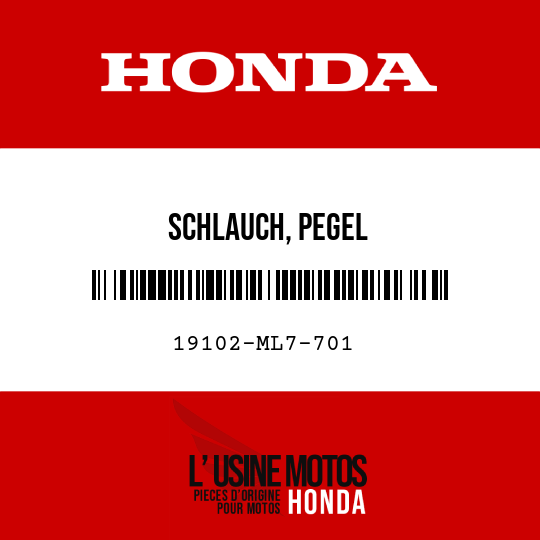 image de 19102-ML7-701 SCHLAUCH, PEGEL