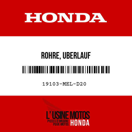 image de 19103-MEL-D20 ROHRE, UBERLAUF