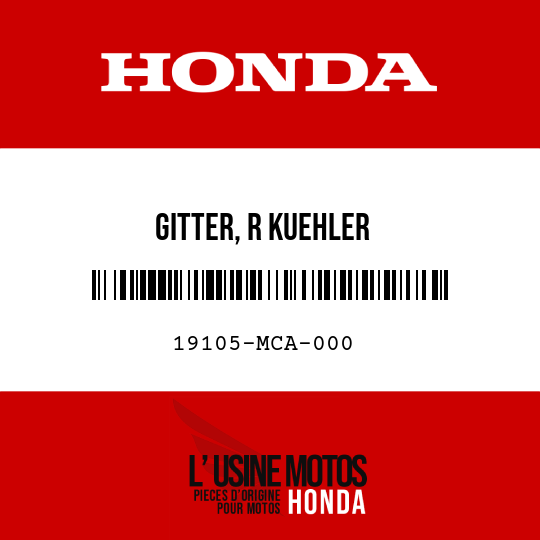 image de 19105-MCA-000 GITTER, R KUEHLER