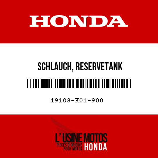 image de 19108-K01-900 SCHLAUCH, RESERVETANK