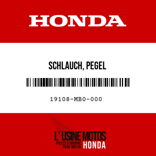 image de 19108-MB0-000 SCHLAUCH, PEGEL