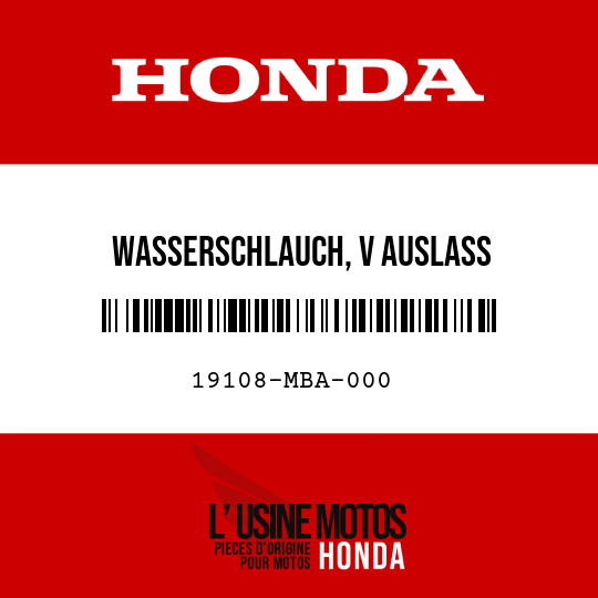 image de 19108-MBA-000 WASSERSCHLAUCH, V AUSLASS