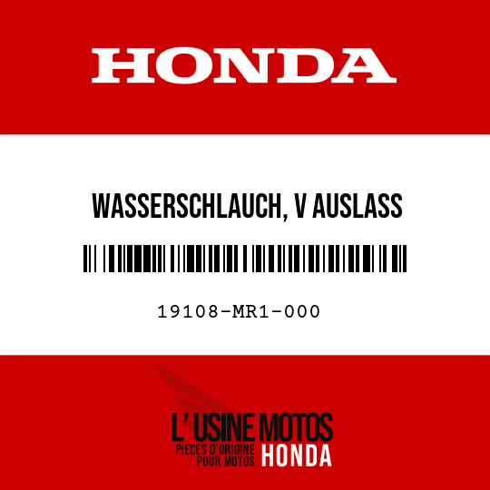 image de 19108-MR1-000 WASSERSCHLAUCH, V AUSLASS