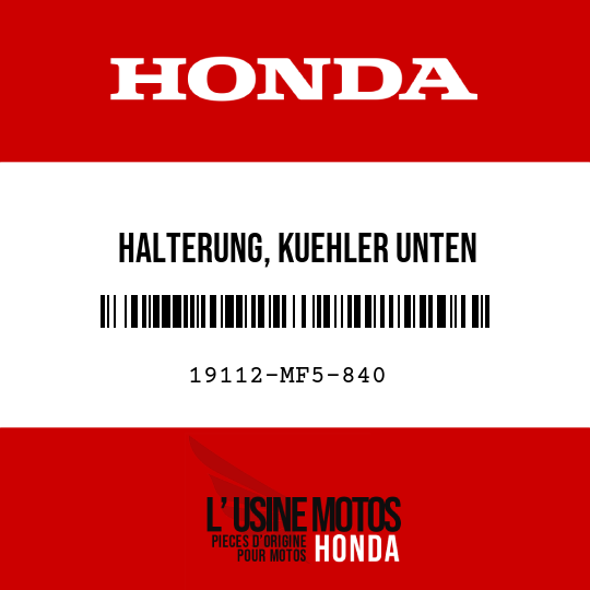 image de 19112-MF5-840 HALTERUNG, KUEHLER UNTEN