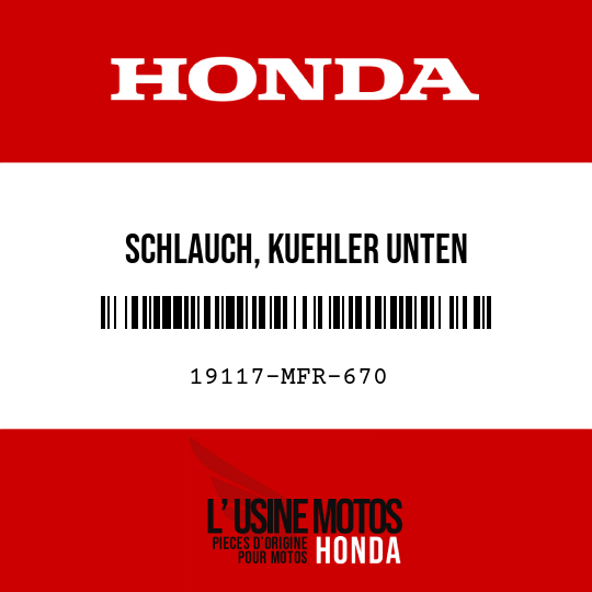 image de 19117-MFR-670 SCHLAUCH, KUEHLER UNTEN
