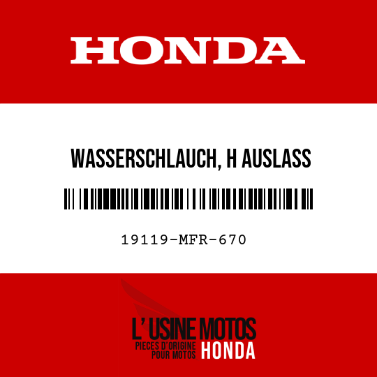 image de 19119-MFR-670 WASSERSCHLAUCH, H AUSLASS