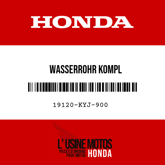 image de 19120-KYJ-900 WASSERROHR KOMPL