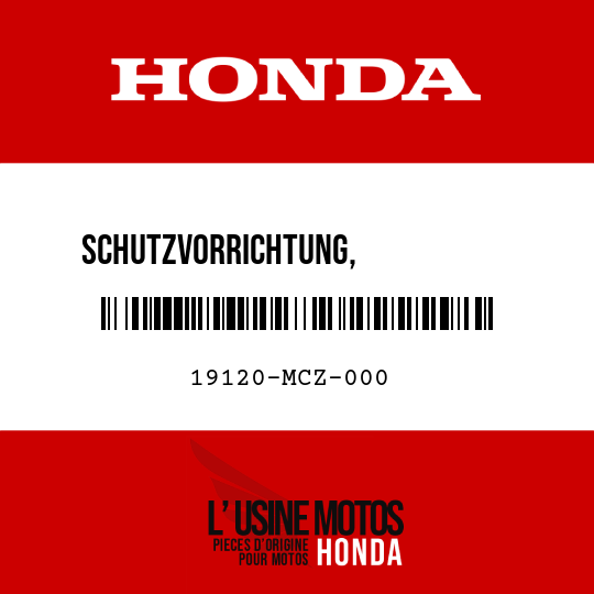 image de 19120-MCZ-000 SCHUTZVORRICHTUNG,            KUEHLERSCHLAUCH, UNTEN