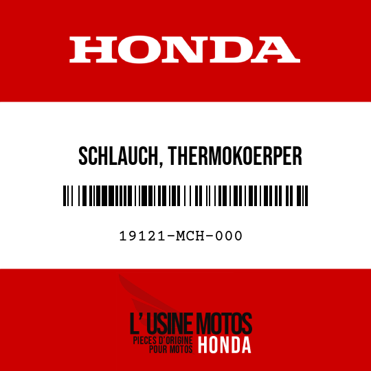 image de 19121-MCH-000 SCHLAUCH, THERMOKOERPER