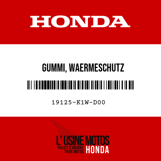 image de 19125-K1W-D00 GUMMI, WAERMESCHUTZ
