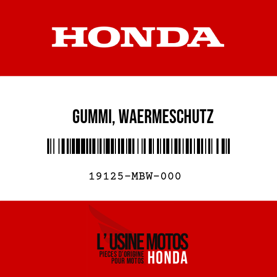 image de 19125-MBW-000 GUMMI, WAERMESCHUTZ