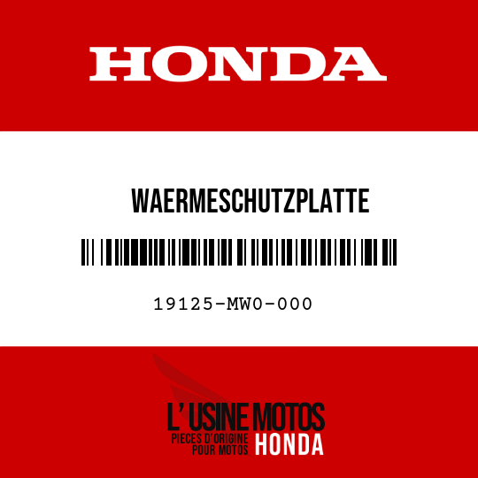 image de 19125-MW0-000 WAERMESCHUTZPLATTE