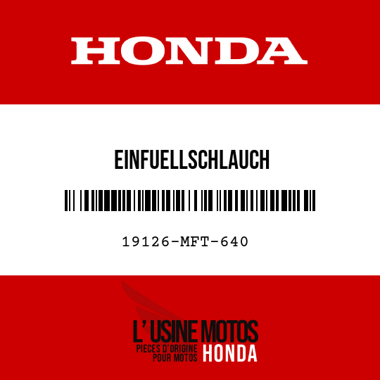 image de 19126-MFT-640 EINFUELLSCHLAUCH