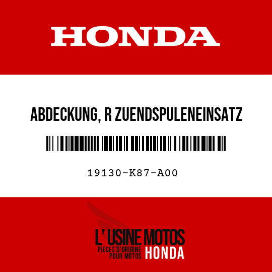 image de 19130-K87-A00 ABDECKUNG, R ZUENDSPULENEINSATZ