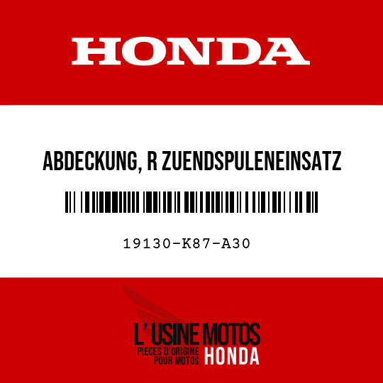 image de 19130-K87-A30 ABDECKUNG, R ZUENDSPULENEINSATZ