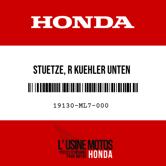 image de 19130-ML7-000 STUETZE, R KUEHLER UNTEN