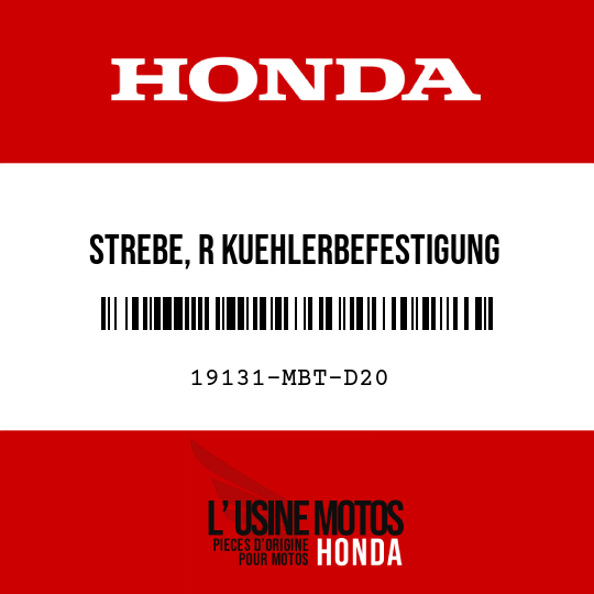 image de 19131-MBT-D20 STREBE, R KUEHLERBEFESTIGUNG