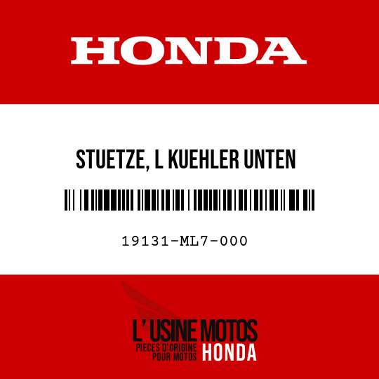 image de 19131-ML7-000 STUETZE, L KUEHLER UNTEN