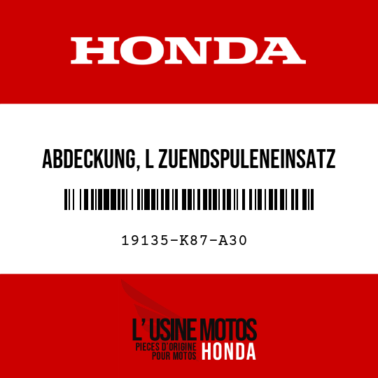 image de 19135-K87-A30 ABDECKUNG, L ZUENDSPULENEINSATZ